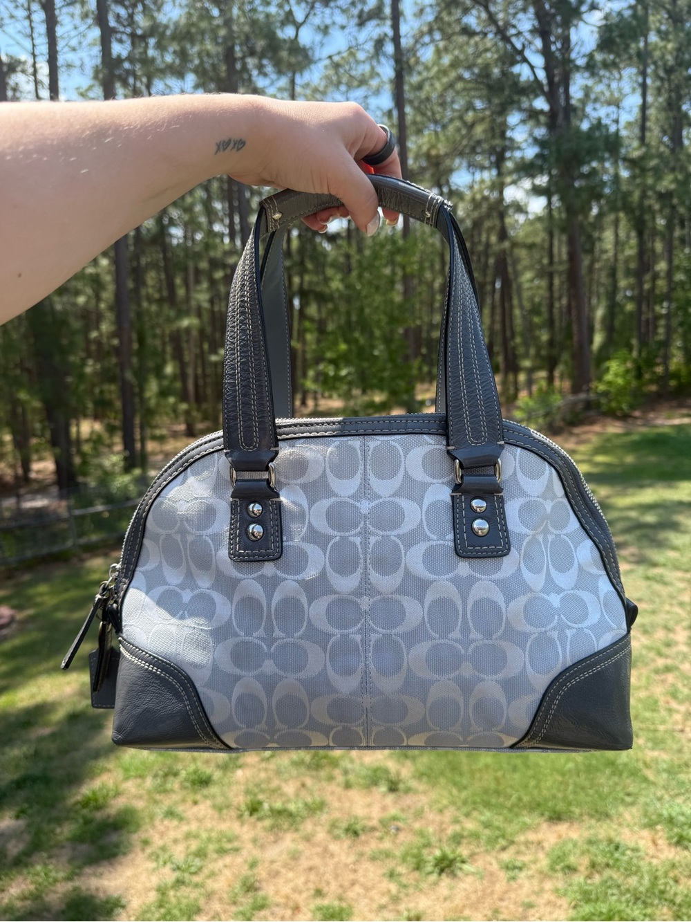 Coach Hampton Signature Dome Satchel - Picture 3 of 7